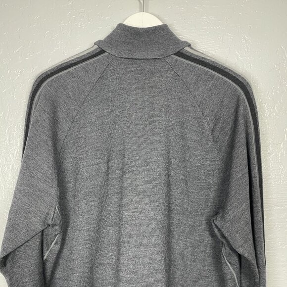 Icebreaker Men XL Dark Gray 320 1/4 Zip Sweater Merino Wool - Picture 8 of 11